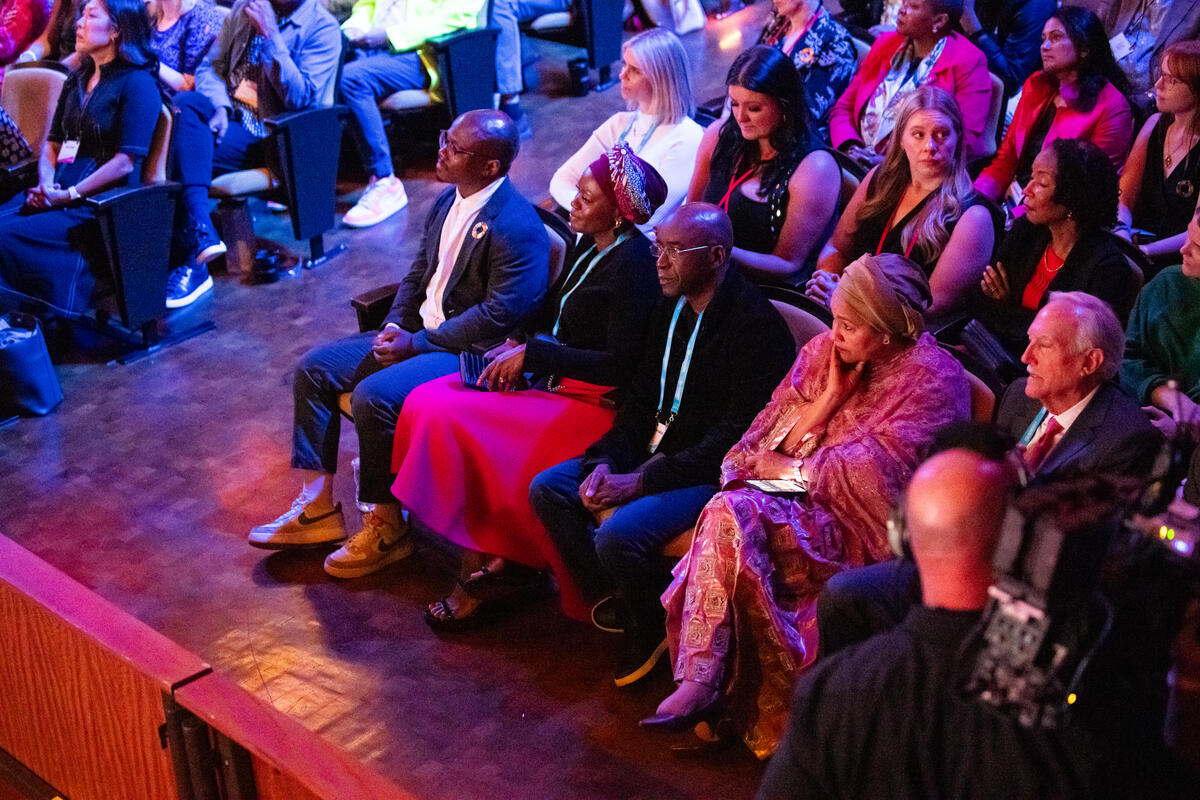 Loyiso Madinga, Strive Masiyiwa, Amina J. Mohammed, and guests attend the annual Goalkeepers NYC 2024 event. ©Gates Archive/Mike Lawrence