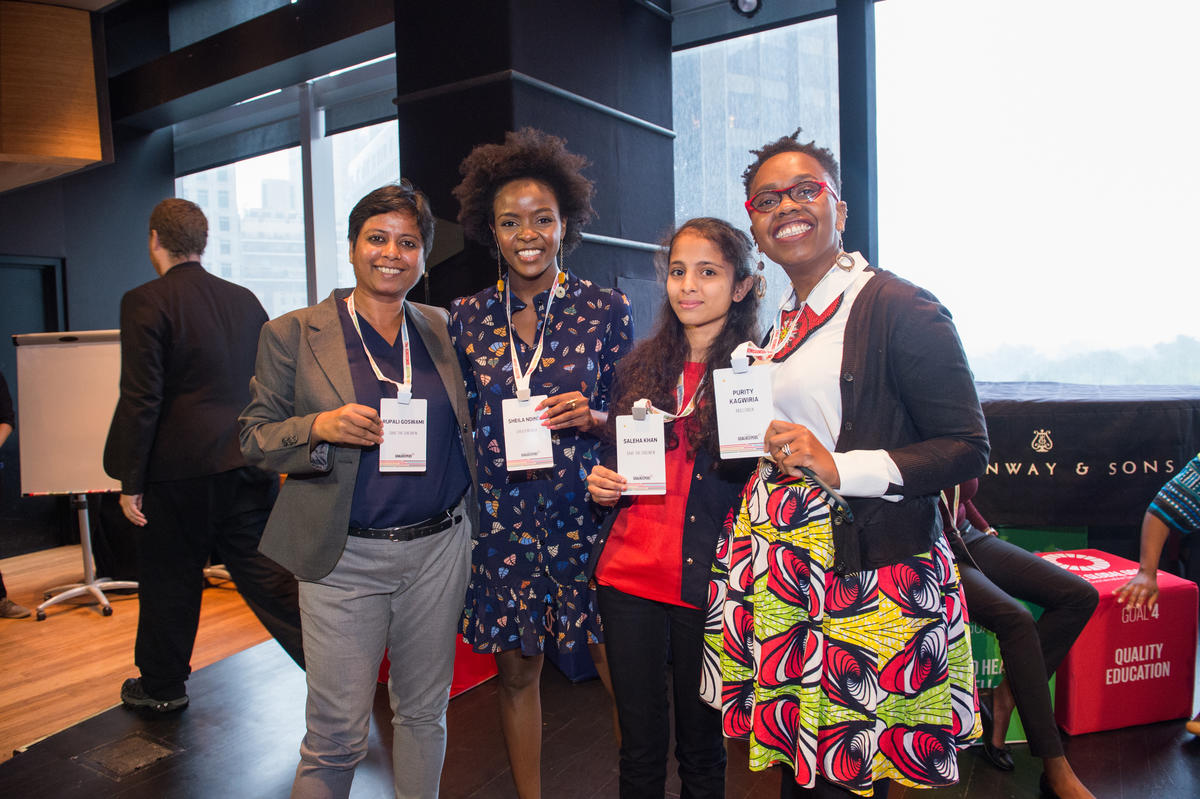 Attendees at the 2018 Goalkeeper's Workshop in New York, NY. ©Gates Archive/Mike Lawrence