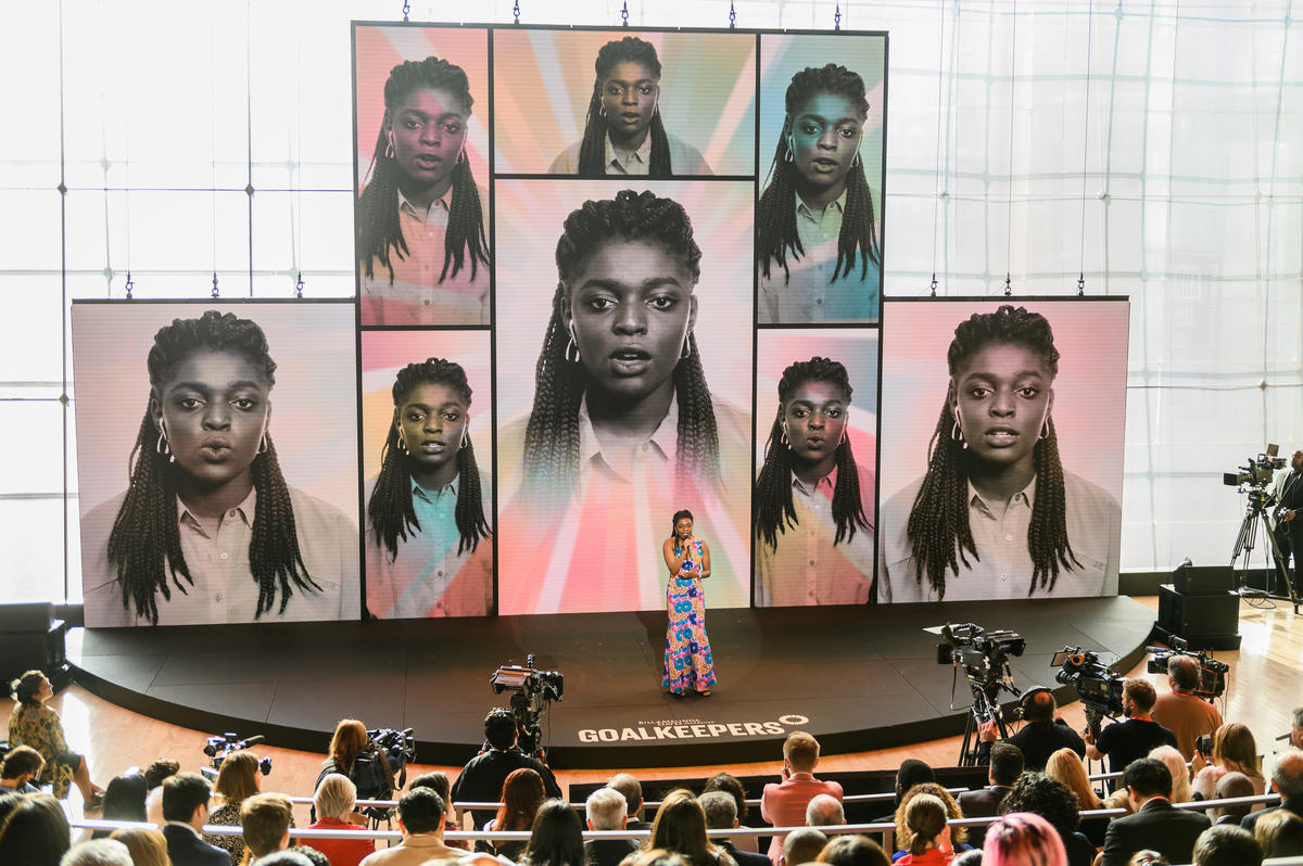 Ogi Ifediora performs at Goalkeepers 2019. ©Gates Archive/Mike Lawrence